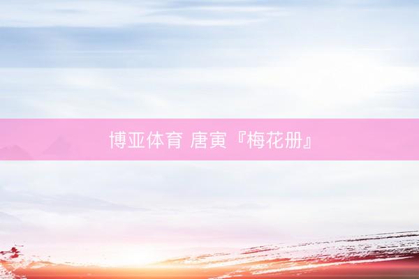 博亚体育 唐寅『梅花册』