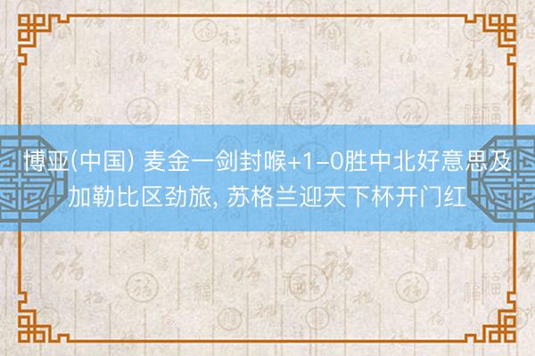 博亚(中国) 麦金一剑封喉+1-0胜中北好意思及加勒比区劲旅， 苏格兰迎天下杯开门红